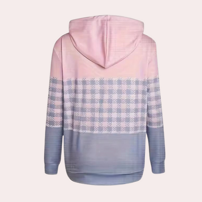 Sudadera con Capucha y Estampado a Cuadros para Mujer | Ideal para Uso Diario en Media Estación