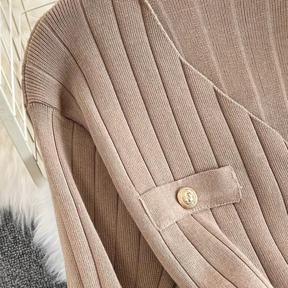 Conjunto De Tres Piezas con Cardigan Abierto para Mujer | Ideal para Uso Diario