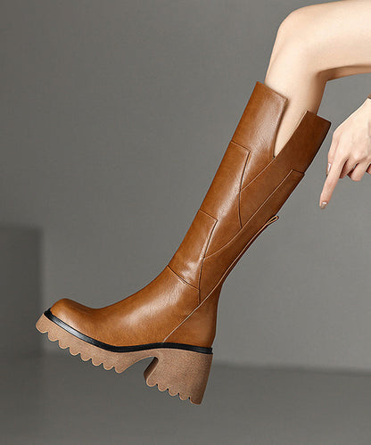 Botas Marrones Con Abertura Lateral Y Cierre Para Mujer | Ideal Para Uso Diario