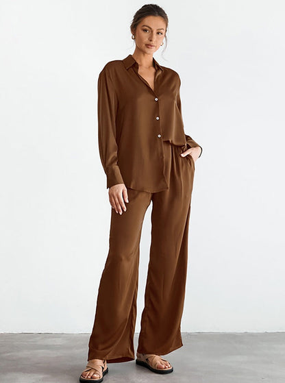 Conjunto De Dos Piezas con Camiseta De Manga Larga y Pantalón para Adultos | Ideal para Uso Diario O Viajes