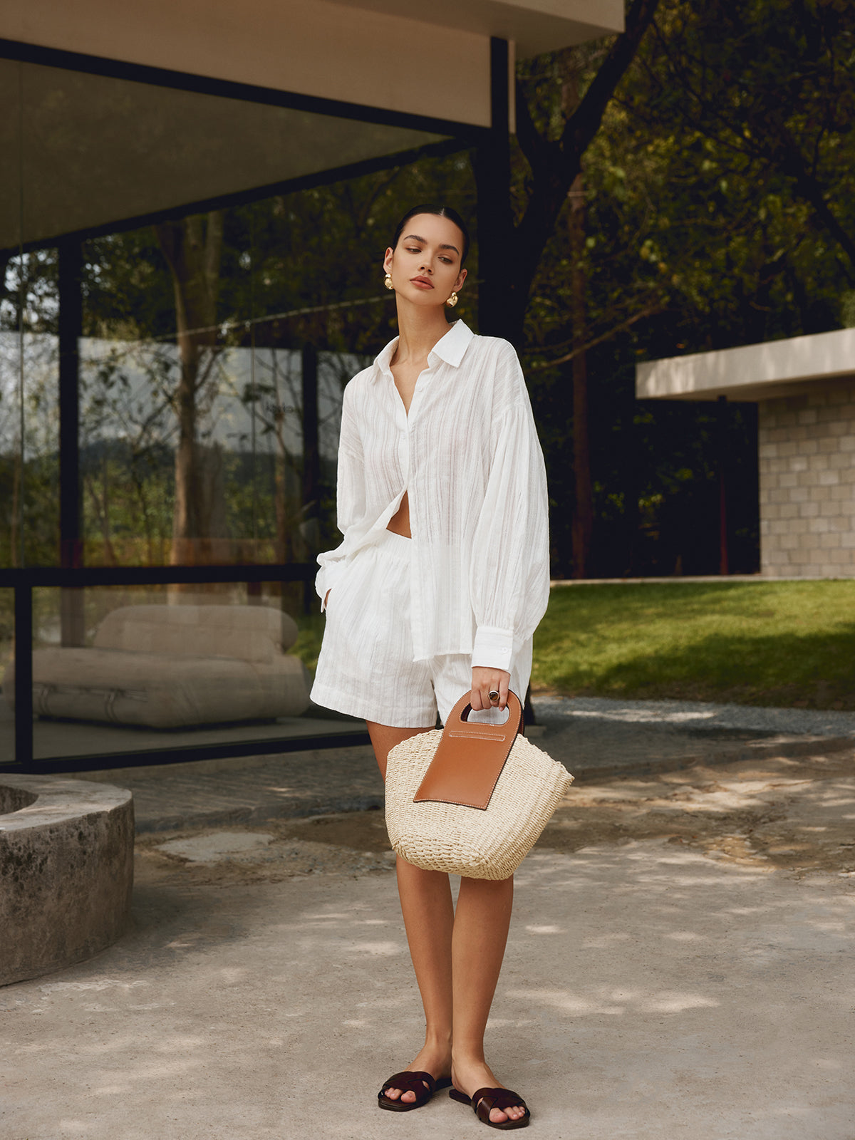 Bolso De Mano Bicolor Con Compartimento Principal Para Mujer | Ideal Para Verano Y Salidas En Ciudad