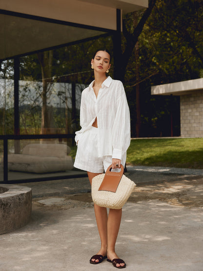 Bolso De Mano Bicolor Con Compartimento Principal Para Mujer | Ideal Para Verano Y Salidas En Ciudad