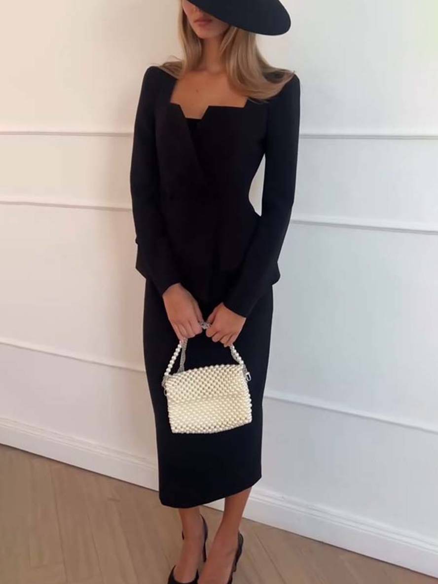 Conjunto Dos Piezas Con Blazer y Falda Para Adultos | Ideal Para Uso Profesional