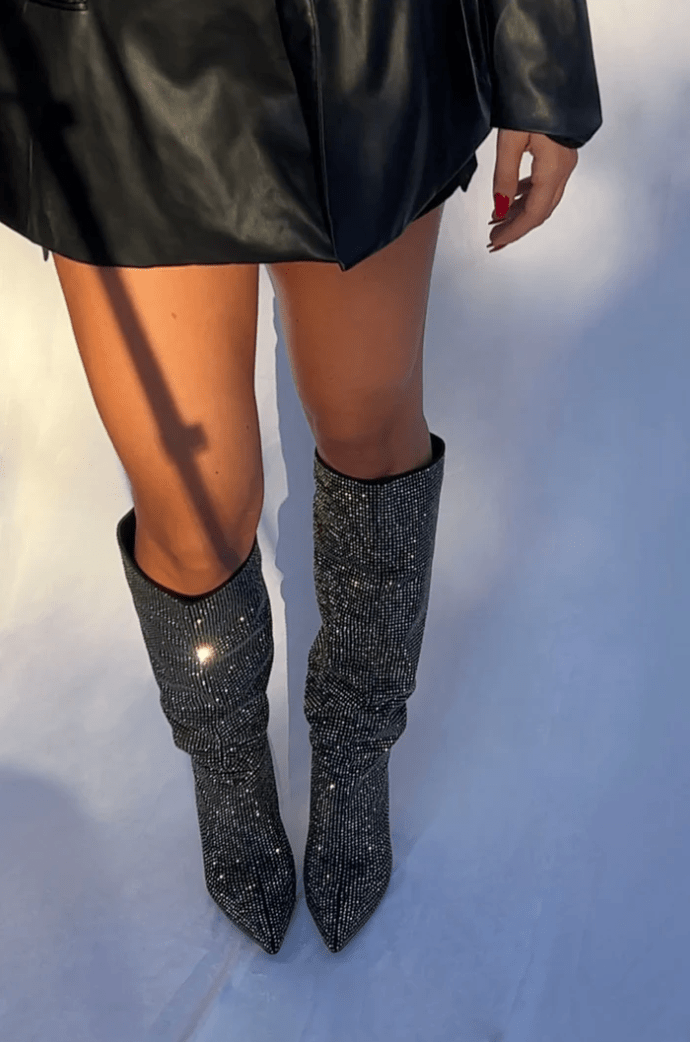 Botas Overknee para Mujer con Detalles de Apliques | Ideal para Eventos Nocturnos