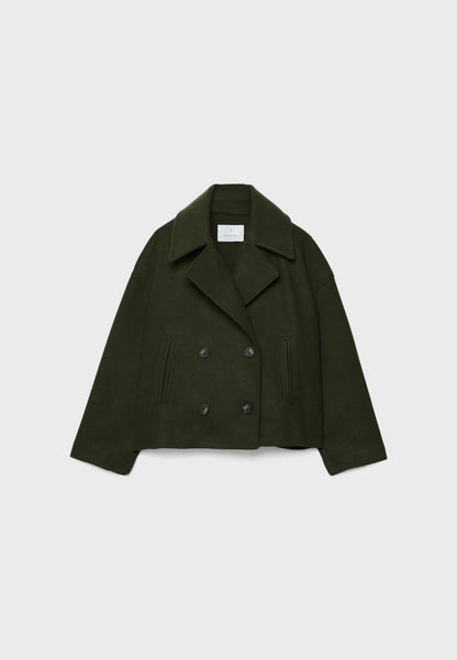 Chaqueta Corta Cruzada con Doble Botonadura para Mujer | Ideal para Oficina y Uso Diario