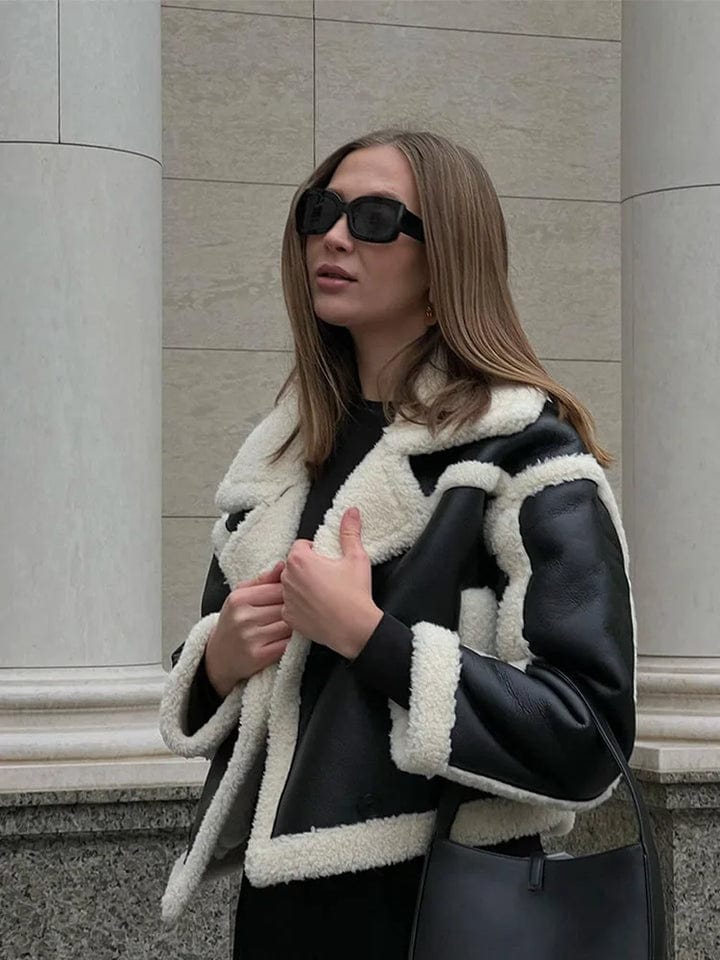 Chaqueta Corta Con Detalle Contrastado Para Mujer | Ideal Para Uso Diario