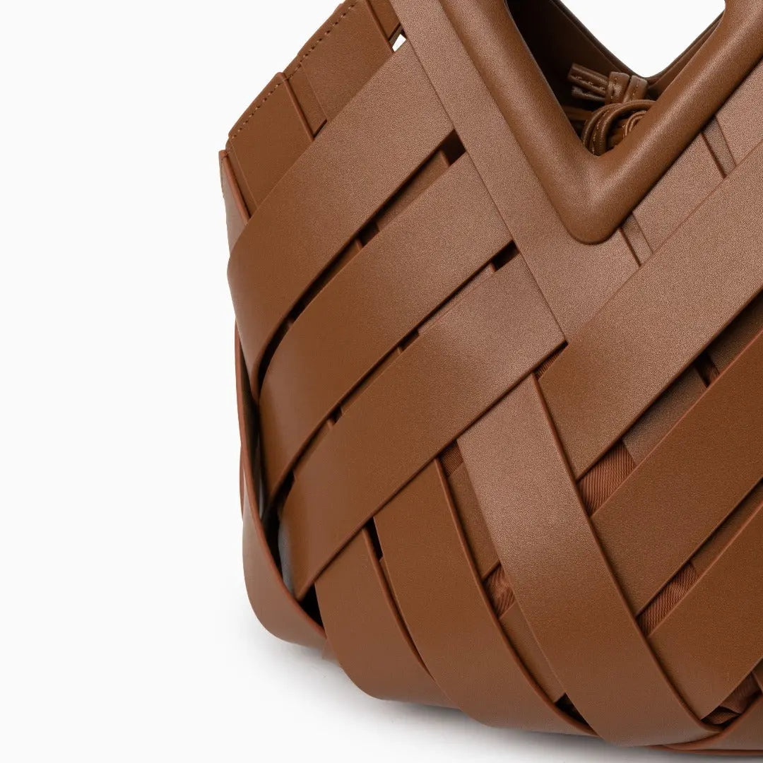 Bolso De Mano Con Estructura Tressada Y Asa Rígida Para Uso Diario | Ideal Para Salidas