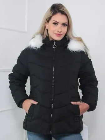 Chaqueta Acolchada con Capucha Desmontable para Mujer | Ideal para Invierno