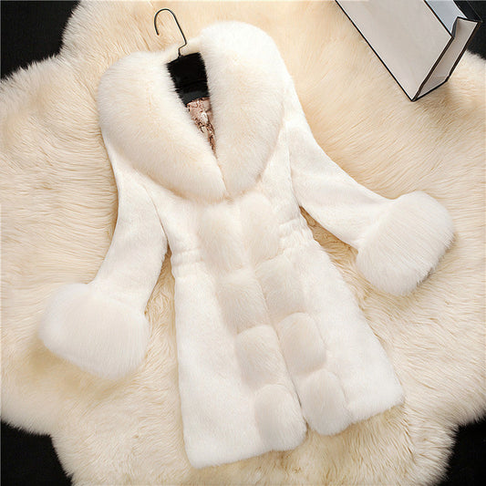 Abrigo Largo De Invierno Con Cuello Contrastado Para Mujer | Ideal Para La Temporada Fría
