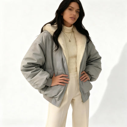Chaqueta de Invierno Oversize con Forro Interior para Mujer | Ideal para Uso Diario en Temporada Fría