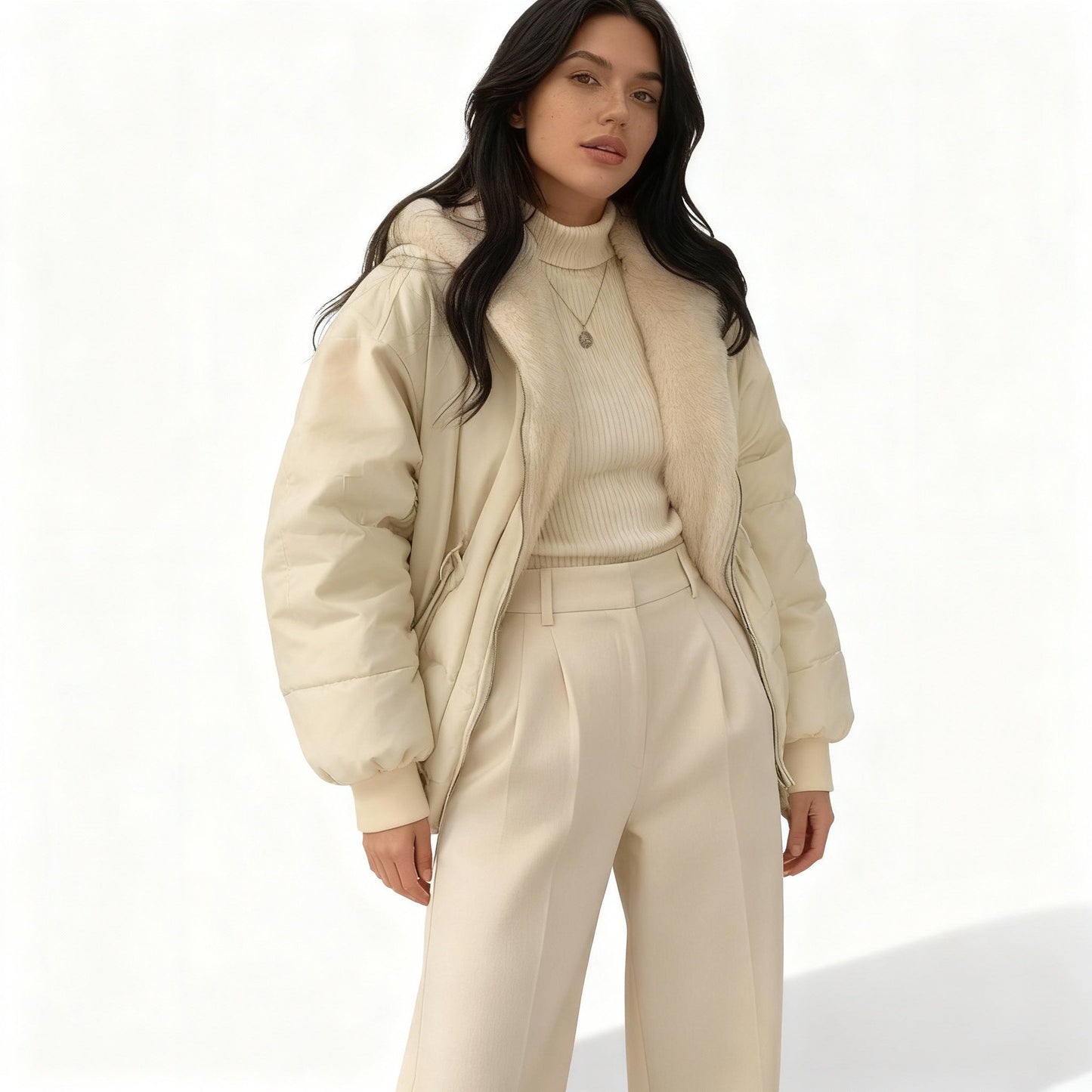 Chaqueta de Invierno Oversize con Forro Interior para Mujer | Ideal para Uso Diario en Temporada Fría