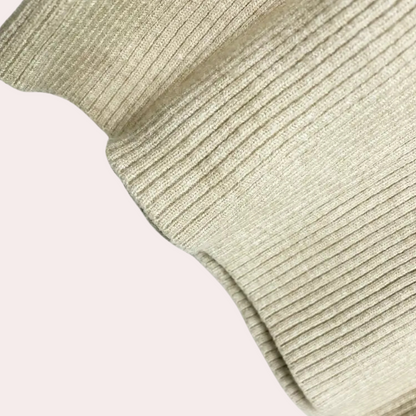 Jersey de Punto Canalé con Corte Estándar para Mujer | Ideal para Uso Diario