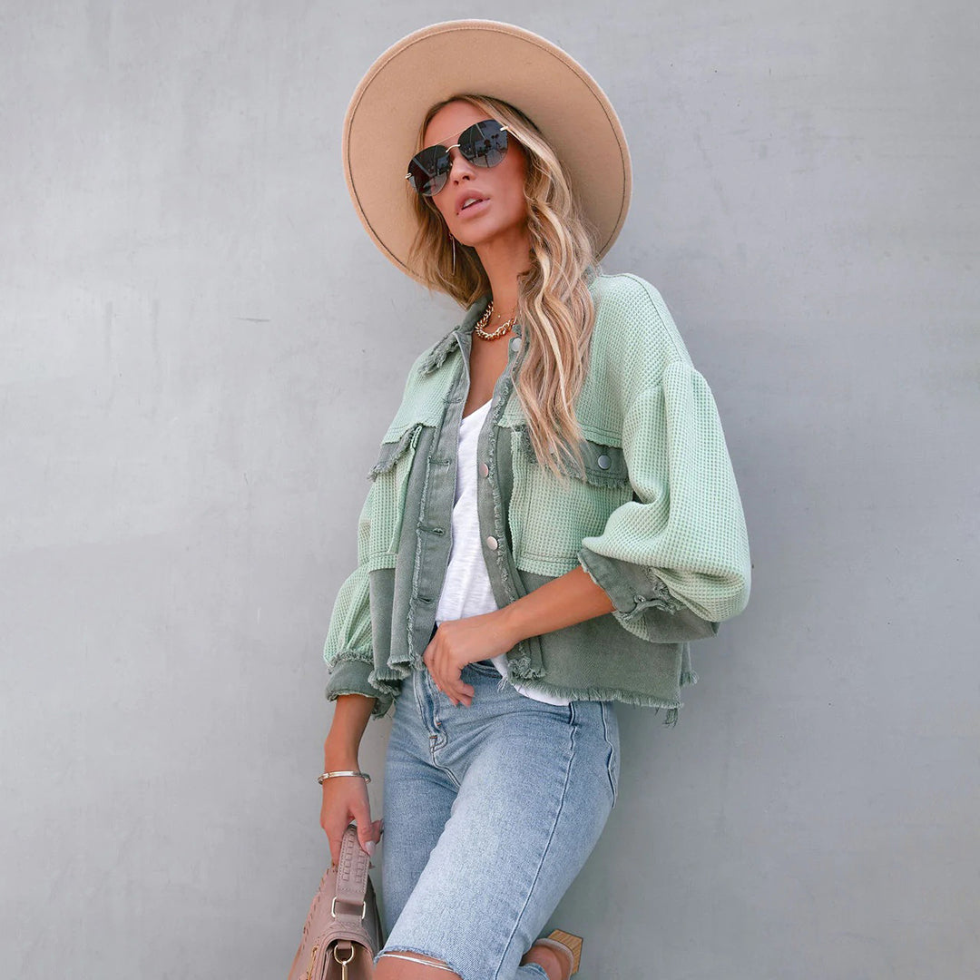 Chaqueta Corta con Corte Recto para Mujer | Ideal para Primavera y Otoño