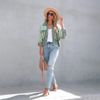 Chaqueta Corta con Corte Recto para Mujer | Ideal para Primavera y Otoño