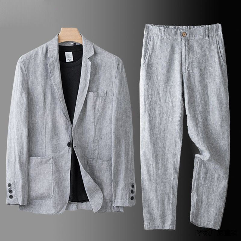 Conjunto Dos Piezas con Blazer de Corte Holgado y Pantalón Recto para Adultos | Ideal para Contextos Semi-Formales