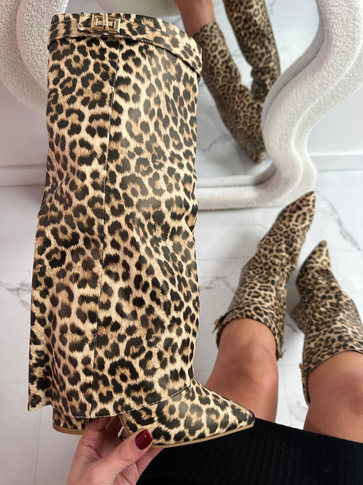 Botas Con Estampado a La Altura De La Rodilla Para Mujer | Ideal Para Clima Frío