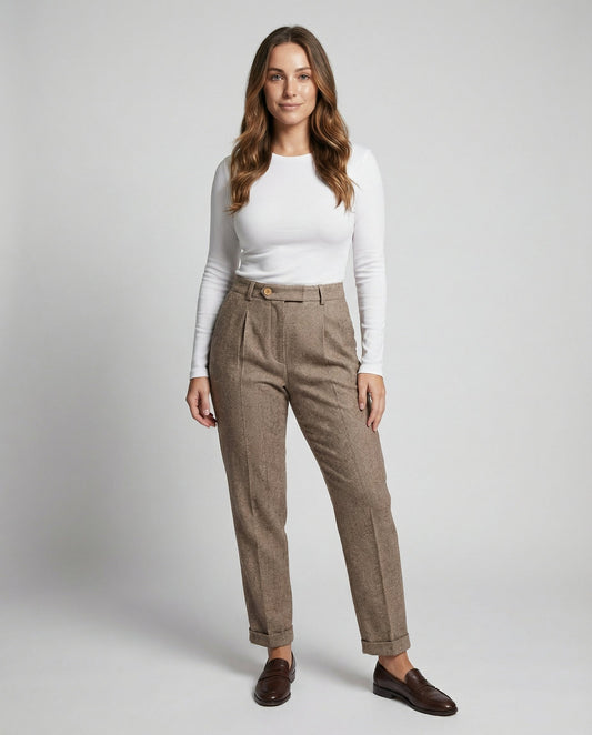 Pantalón De Corte Recto Con Cintura Alta Para Mujer | Ideal Para Uso Profesional