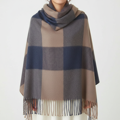 Bufanda Con Diseño De Cuadros Para Mujeres | Ideal Para El Invierno