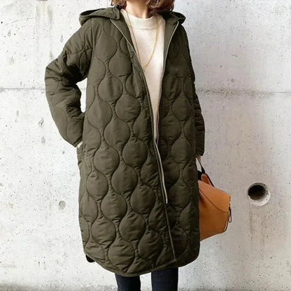 Parka Con Estampado Integral Y Capucha Ajustable Para Mujer | Ideal Para La Media Estación