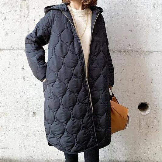 Parka Con Estampado Integral Y Capucha Ajustable Para Mujer | Ideal Para La Media Estación