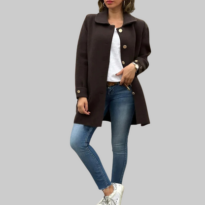 Manteco Largo Con Corte Ajustado Para Mujer | Ideal Para La Temporada Fría