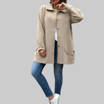 Manteco Largo Con Corte Ajustado Para Mujer | Ideal Para La Temporada Fría