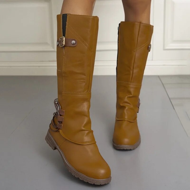 Botas Hasta La Rodilla Con Diseño Clásico Para Mujer | Ideal Para Otoño E Invierno