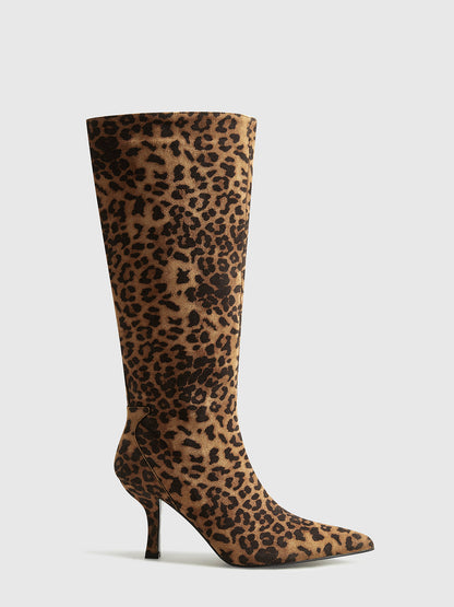 Botas Hasta La Rodilla Con Estampado Animal Para Mujer | Ideal Para Uso Diario