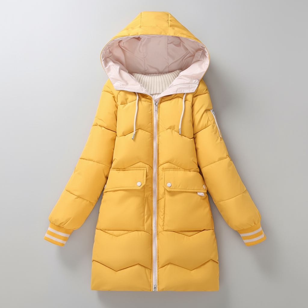 Chaqueta De Invierno Con Corte Funcional Para Mujer | Ideal Para La Temporada Fría