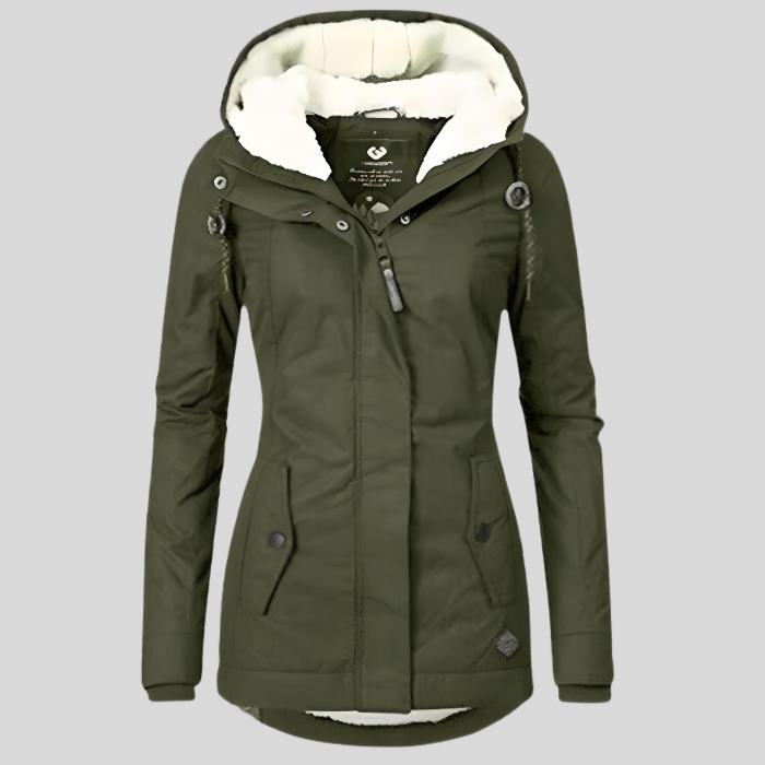 Abrigo Largo con Capucha y Cierre Frontal para Mujer | Ideal para Otoño e Invierno