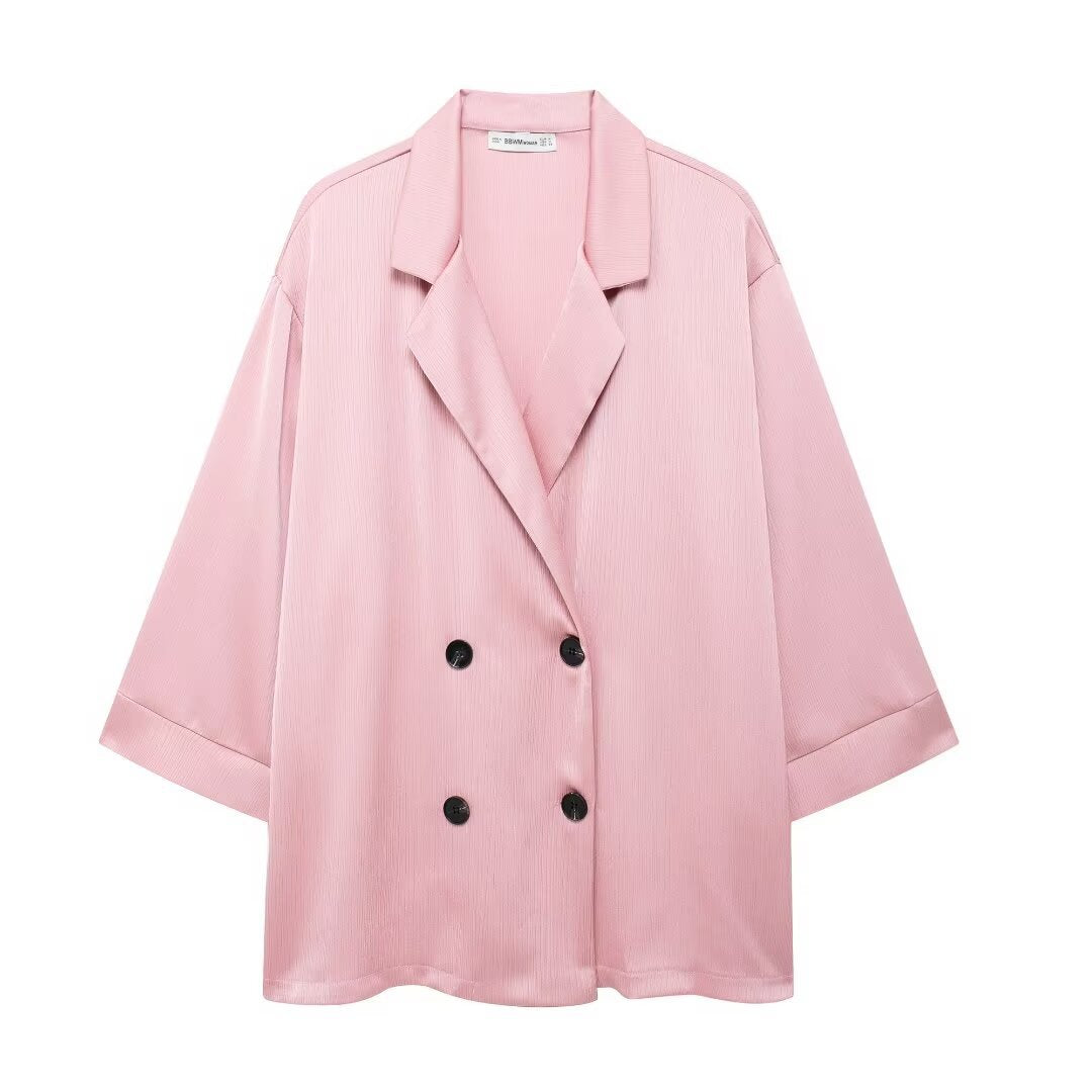 Conjunto De Dos Piezas con Blazer De Doble Botonadura y Pantalón para Adultos | Ideal para Oficina O Uso Diario