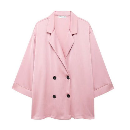 Conjunto De Dos Piezas con Blazer De Doble Botonadura y Pantalón para Adultos | Ideal para Oficina O Uso Diario