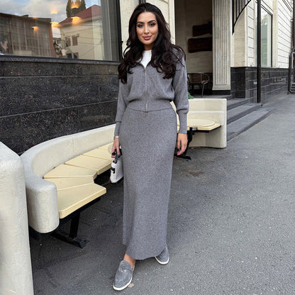 Conjunto De Dos Piezas Con Cremallera Para Mujer | Ideal Para Uso Diario En Temporada Fría