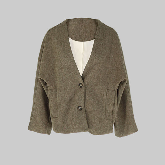 Abrigo Largo con Cuello en V para Mujer | Ideal para Uso Diario