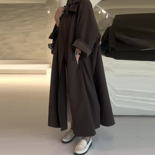 Abrigo Largo Oversize con Cierre Frontal para Mujer | Ideal para Invierno