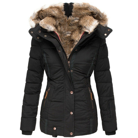 Abrigo Puffer Acolchado con Capucha para Mujer | Ideal para Invierno y Uso Diario