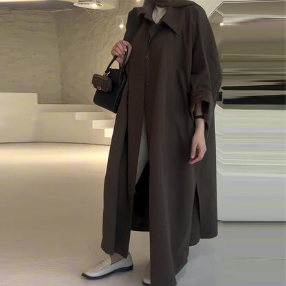 Abrigo Largo Oversize con Cierre Frontal para Mujer | Ideal para Invierno