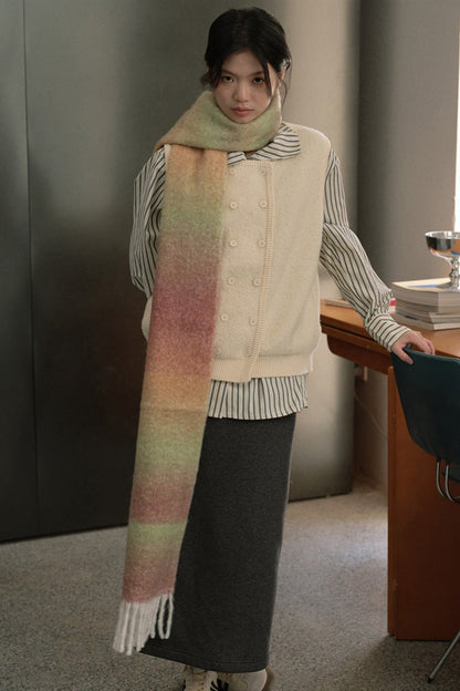 Bufanda Con Diseño Degradado Para Adultos | Ideal Para Uso Casual Y Viajes