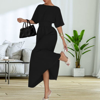 Vestido Midi con Corte Entallado y Cintura Elástica para Mujer | Ideal para Eventos y Salidas de Verano