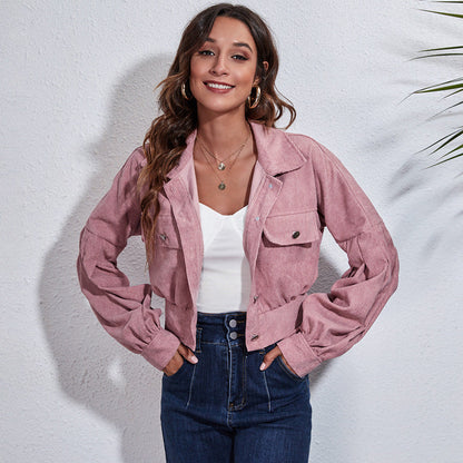 Chaqueta Corta Ajustada en la Cintura para Mujer | Ideal para Primavera, Otoño y Uso Diario