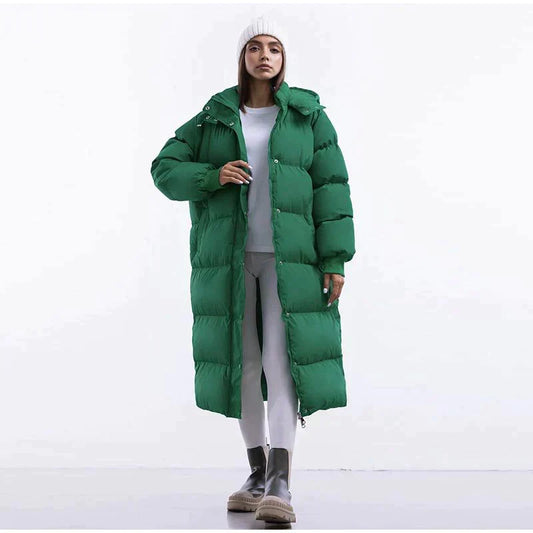 Doudoune Larga Con Capucha Ajustable Para Mujer | Ideal Para El Invierno
