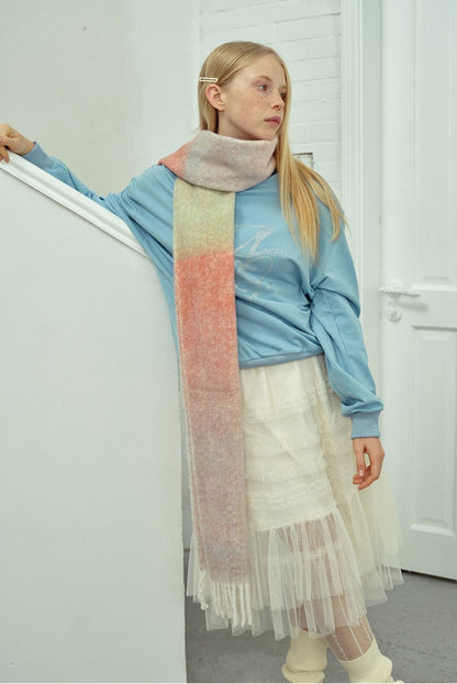 Bufanda Con Diseño Degradado Para Adultos | Ideal Para Uso Casual Y Viajes