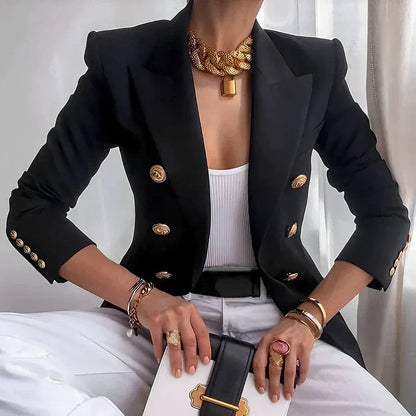Blazer con Corte Estructurado y Cierre de Botones para Mujer | Ideal para Oficina o Uso Diario