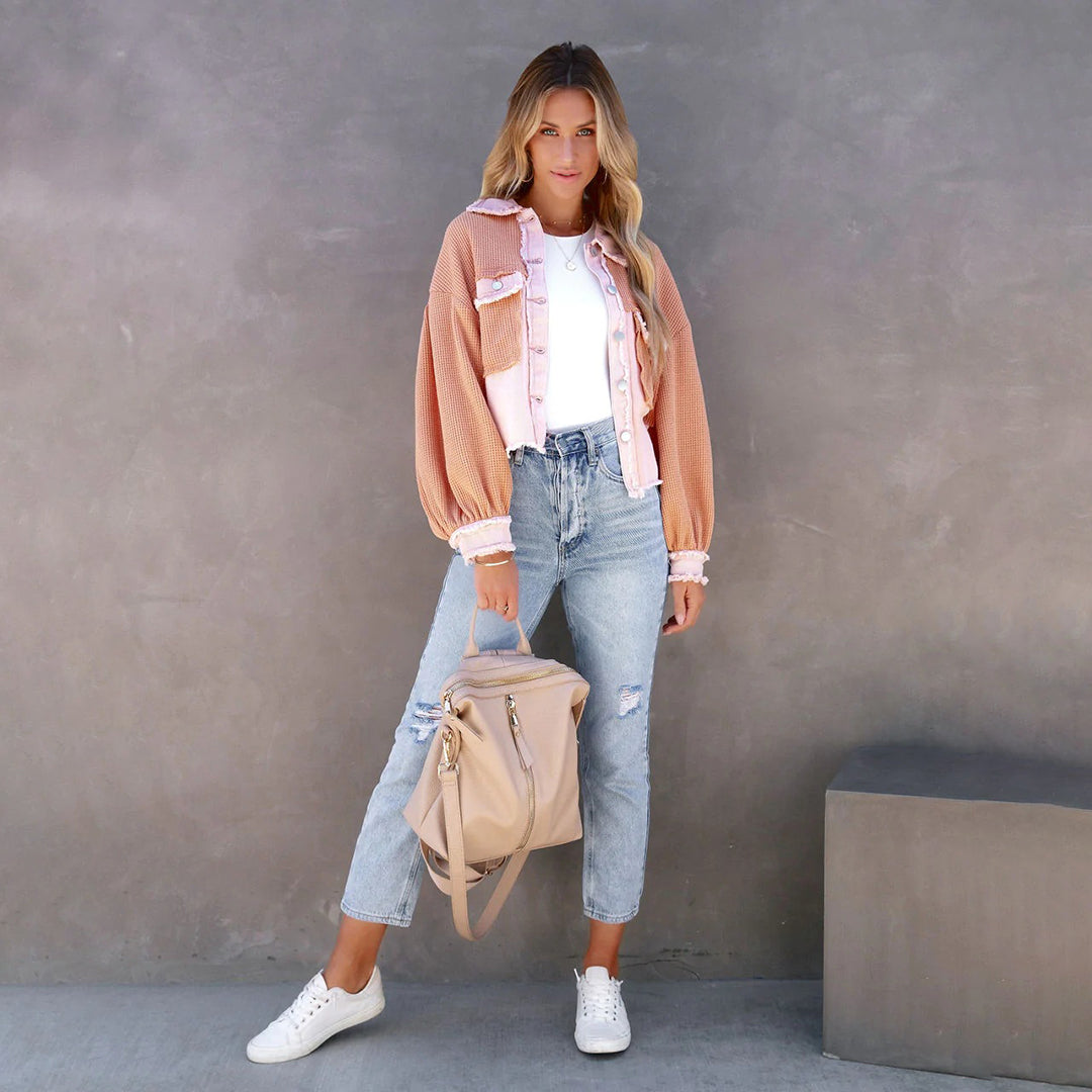 Chaqueta Corta con Corte Recto para Mujer | Ideal para Primavera y Otoño