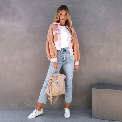 Chaqueta Corta con Corte Recto para Mujer | Ideal para Primavera y Otoño