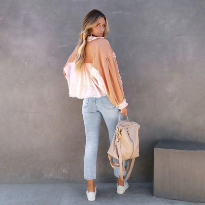 Chaqueta Corta con Corte Recto para Mujer | Ideal para Primavera y Otoño