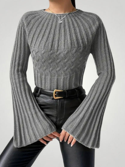 Jersey de Punto con Mangas Acampanadas para Mujer | Ideal para Uso Diario