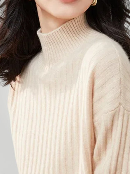 Jersey de Punto con Corte Amplio y Cuello Redondo para Mujer | Ideal para Días Frescos