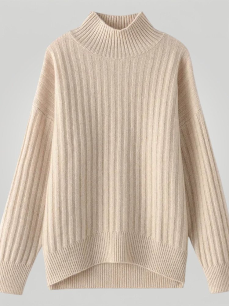 Jersey de Punto con Corte Amplio y Cuello Redondo para Mujer | Ideal para Días Frescos