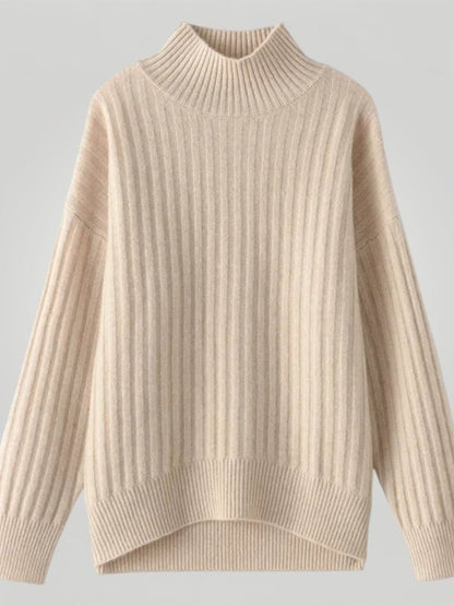 Jersey de Punto con Corte Amplio y Cuello Redondo para Mujer | Ideal para Días Frescos